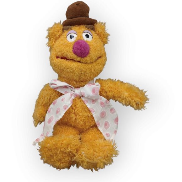 Vtg 80s Muppets Fozzie Bear Plush Beanie Bottom Doll Disney Original 12" Toy - Picture 1 of 11